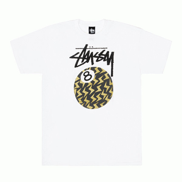 8 BALL BOLT TEE - WHT